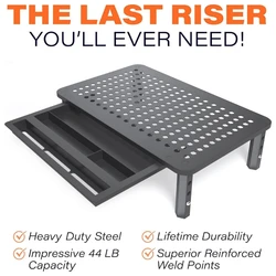 Computer Stand Stand Riser Desk Printer Stand Countertop Adjustable Height Screen Stand Riser Dropship