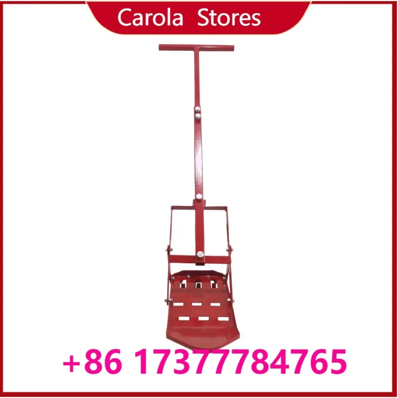 Single Row Hand Push Weeding Machine, Portable Gap Weeder & Grass Trimmer for Paddy Rice Field