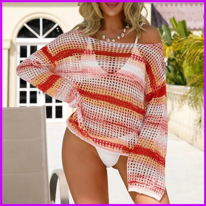 Mùa hè dệt kim TOP XEM XE ĐẦU TRONG BOUSE BOUSE LOOD thoải mái