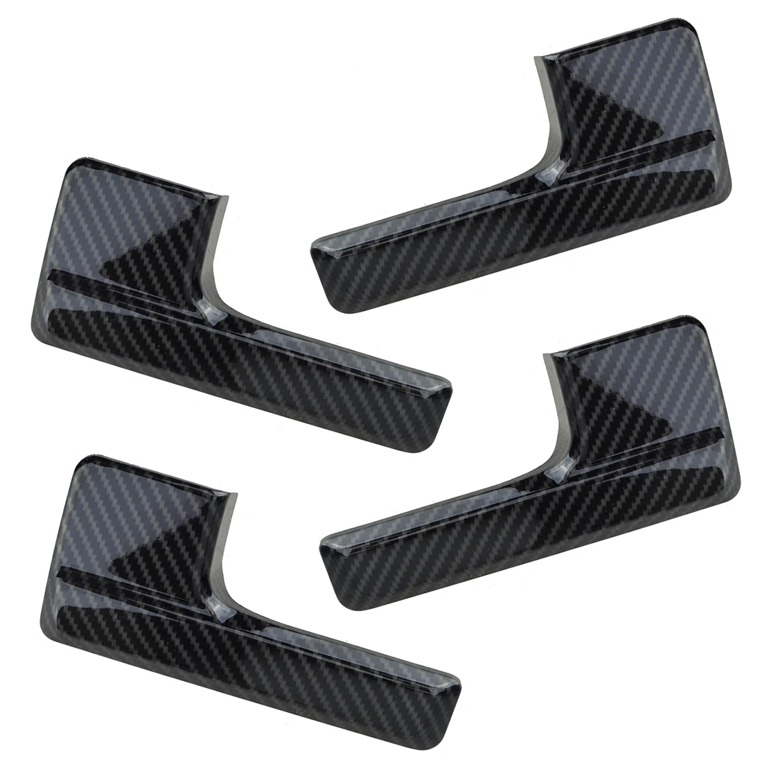 

Комплект из 4 накладок на внутренние дверные ручки из АБС-пластика под карбон, черные, для Ford F150 2009-2014