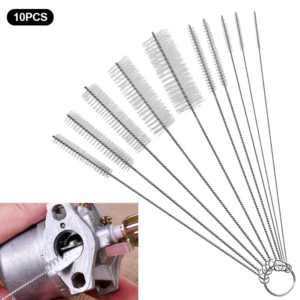 15PCS Car/Motorcycle Carburetors Carbon Dirt Jet Remove Cleaner Cleaning Wires Set Cleaning Needles Nylon Brushes Tool Kit