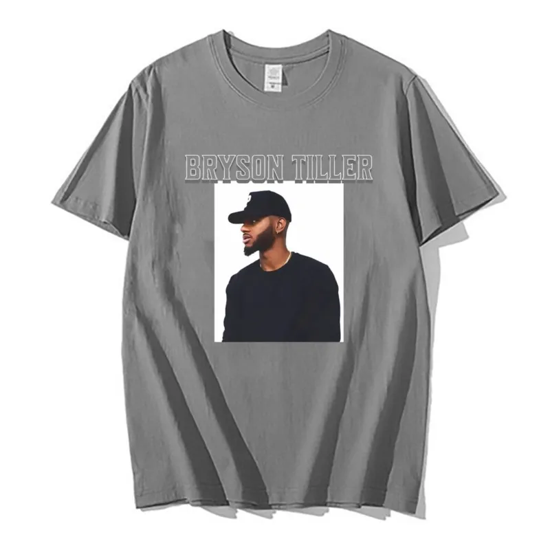 Bryson Tiller Hip Hop Oversized T Shirts Short Sleeve Male Trend T-shirts Men's Vintage Tshirt Men Women Casual Loose Tee Shirt