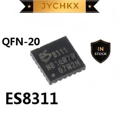 10PCS ES8311 WQFN‑20 QFN‑20 3x3mm Mono Audio CODEC IC 24‑Bit 96kHz ADC DAC I2S I2C Interface Low Power For ESP32 Audio Recording