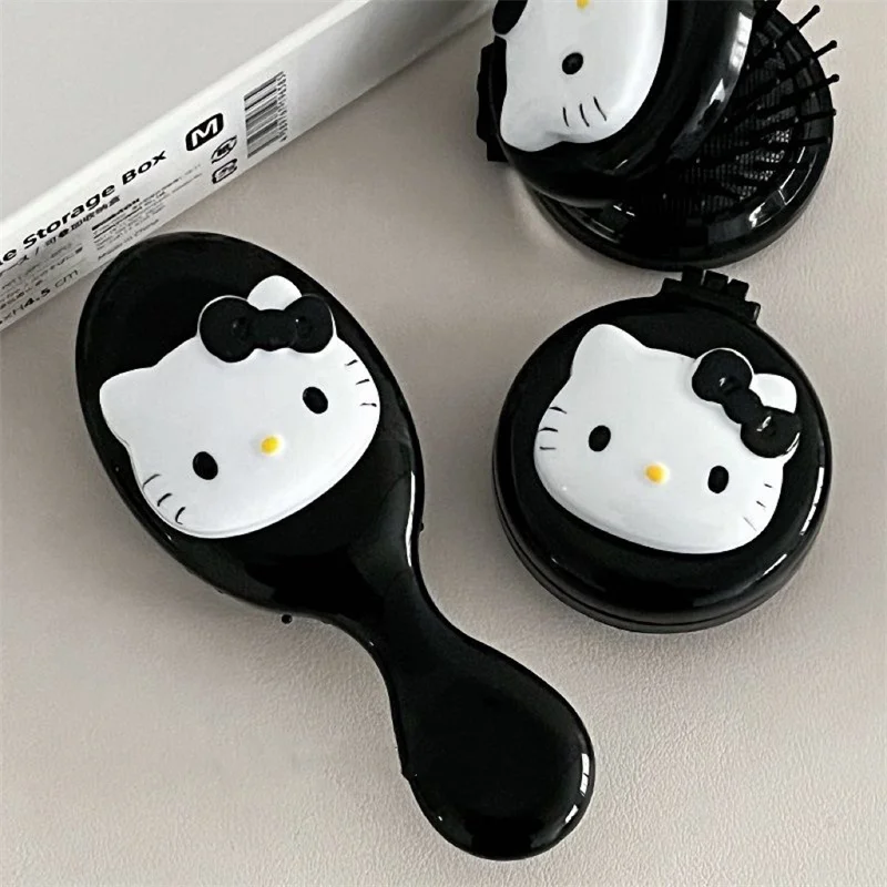 

Kawaii Hello Kitty расческа на воздушной подушке аниме Sanrio мультфильм Китти кошка кукла сердце девушки милая портативная расческа подарок для девочки инструмент для укладки
