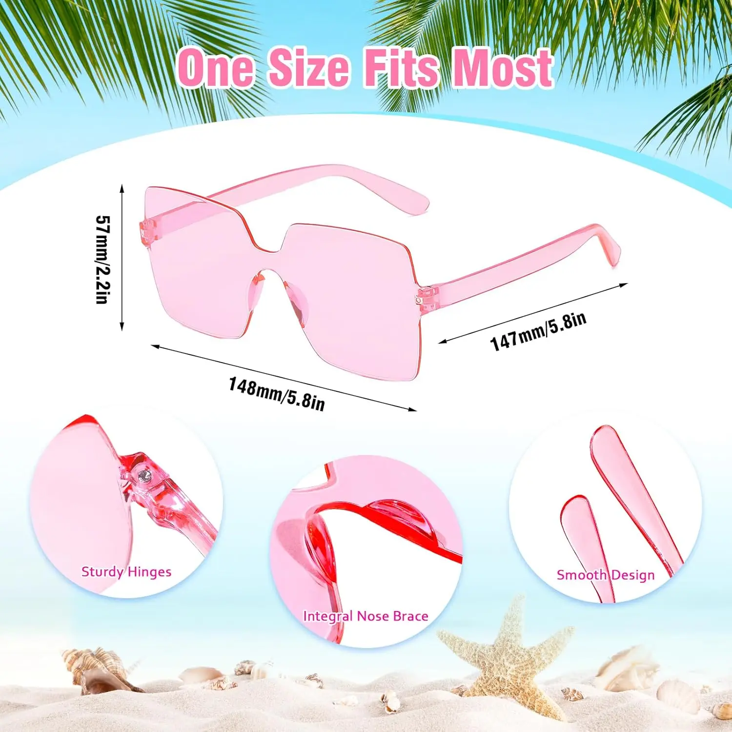 10–120 Stück Party-Herz-Sonnenbrille, Hochzeits-Sonnenbrille für Gäste, Junggesellenabschied, randlose bunte Sonnenbrille, Geburtstags-Foto-Requisiten – Detail 8