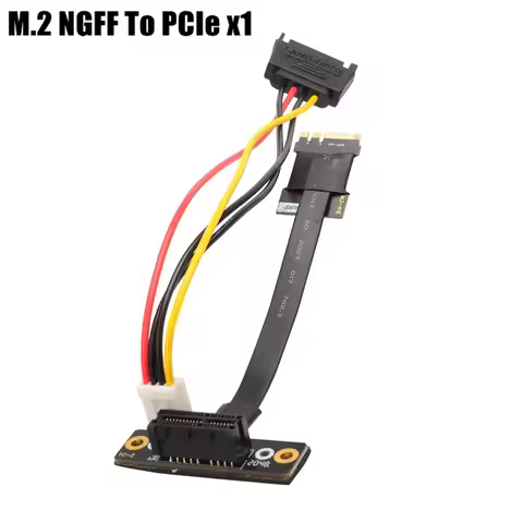 Riser M.2 WiFi A.E Key NGFF To PCI-E x1 Extender Adapter Card Cable Gen3 Supports PCIE 3.0 x1 M.2 WiFi A/E key NGFF Network Card