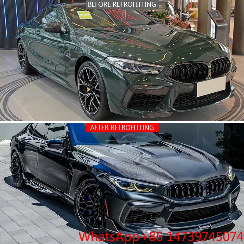 2019-2025 M Series Carbon Fiber Engine Hood Black Color Bolt-On Car Exterior Mod PartsCar Parts Body Kit