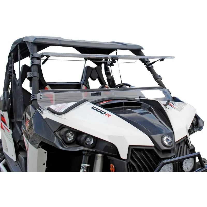 

SuperATV Scratch Resistant 3 in 1 Flip Vented Windshield for Can-Am Maverick, MAX, Turbo, Turbo MAX (See Fitment), Easy Install,