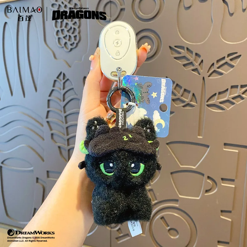 New Authentic Dragon Taming Master Toothless Doll Keychain Cute Sleepy Series Doll High Beauty Bag Car Pendant view 3