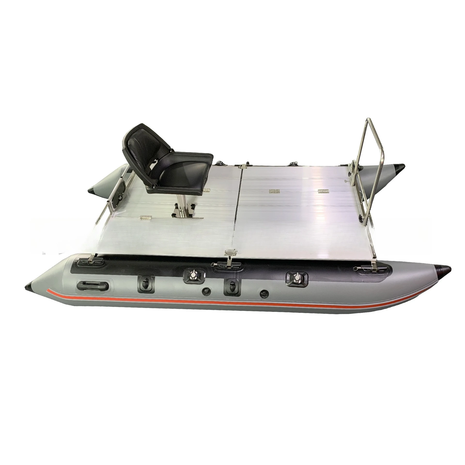قارب الاعتداء، منصة سبائك الألومنيوم، كاتاماران، مطاط، صيد السمك، مقعد سميك، قابل للنفخ، قارب سريع
