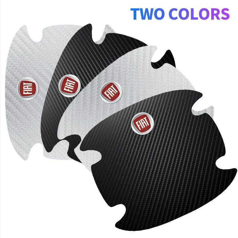4PCS Car Door Handle Protection Sticker Emblem Car Styling For Fiat 500 Ducato Pondo Punto Panda FR Abarth Doblo Stilo Bravo - view 4