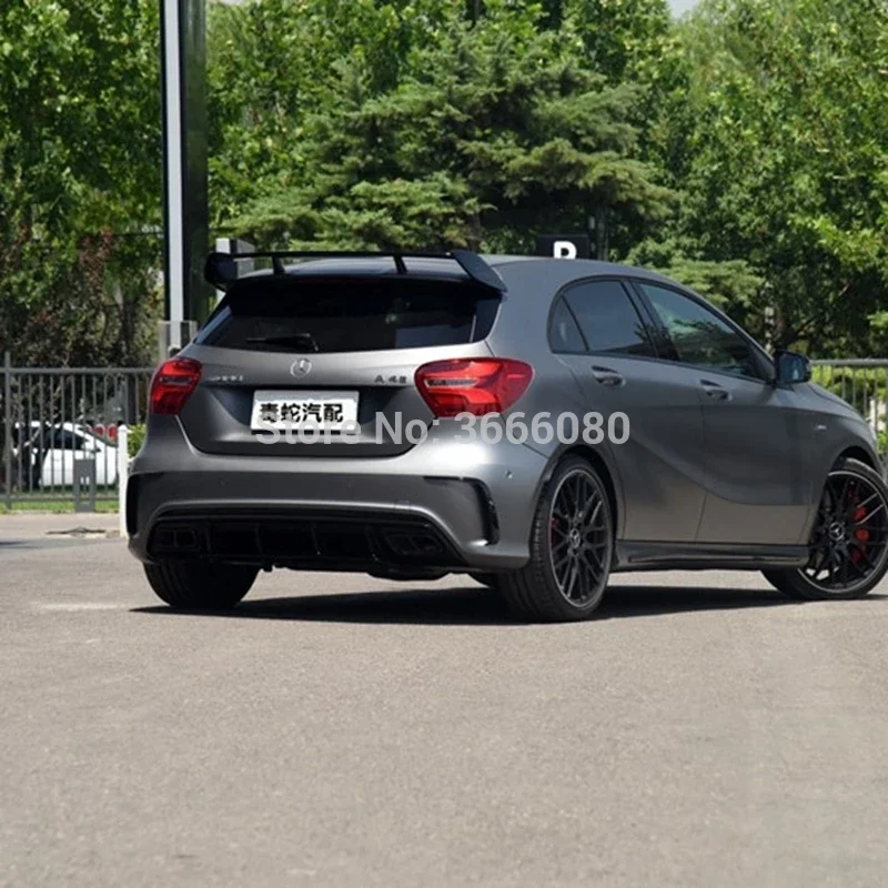 

car styling For Mercedes Benz A Class W176 A160 A180 A200 A250 A45 AMG 5-door Hatchback 2013-2018 Rear Spoiler Wing Trunk Cover