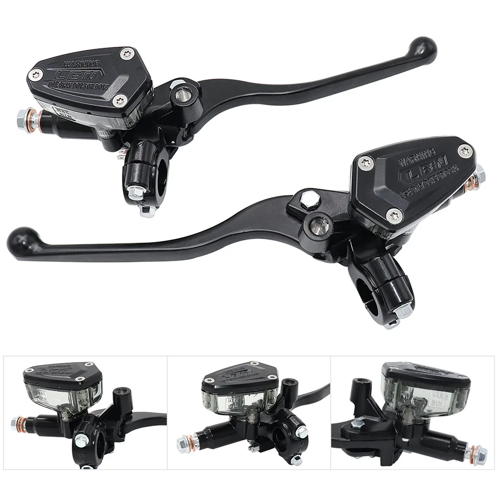 مضخة فرامل الدراجة النارية مضخة فرامل هيدروليكية رافعة دراجة نارية اليسار واليمين العلوي الأمامي والخلفي مضخات الفرامل مضخة القابض الهيدروليكية #1