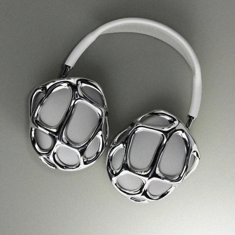 for Airpods Max Case Cover Y2k Spine Headphone Case Accessory Decoration Custom Silver Spine for AirpodsMax Headphone Attachment