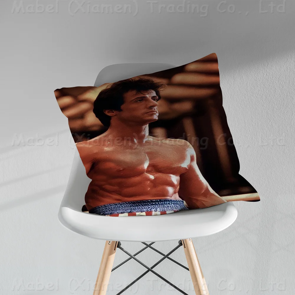 Rocky Balboa Handsome Boxing Stitch Lucky Dragon Pillow Cover Sofa Cushion Cover Home Room Decoration Children Gift