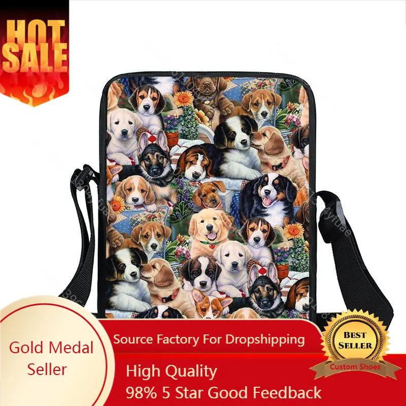 

Dog Labrador Rottweiler Border Collies Shoulder Bag Women leisure Messenger Bags Ladies Cross Bag Travel Girl Satchel Bookbag