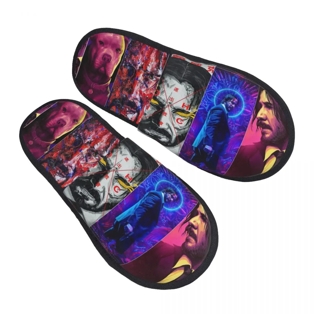 John Wick Keanu Reeves  Men Women Furry slippers Cosy special Home slippers pantoufle homme