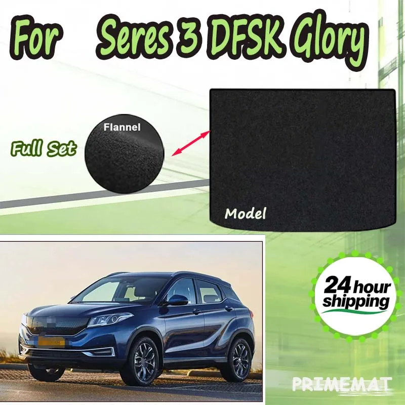 

ECOAUTO Rear Trunk Mats For Seres 3 DFSK Glory E3 500 EV Ix3 2020~2023 Liner Tray Trunk Luggage Floor Pads