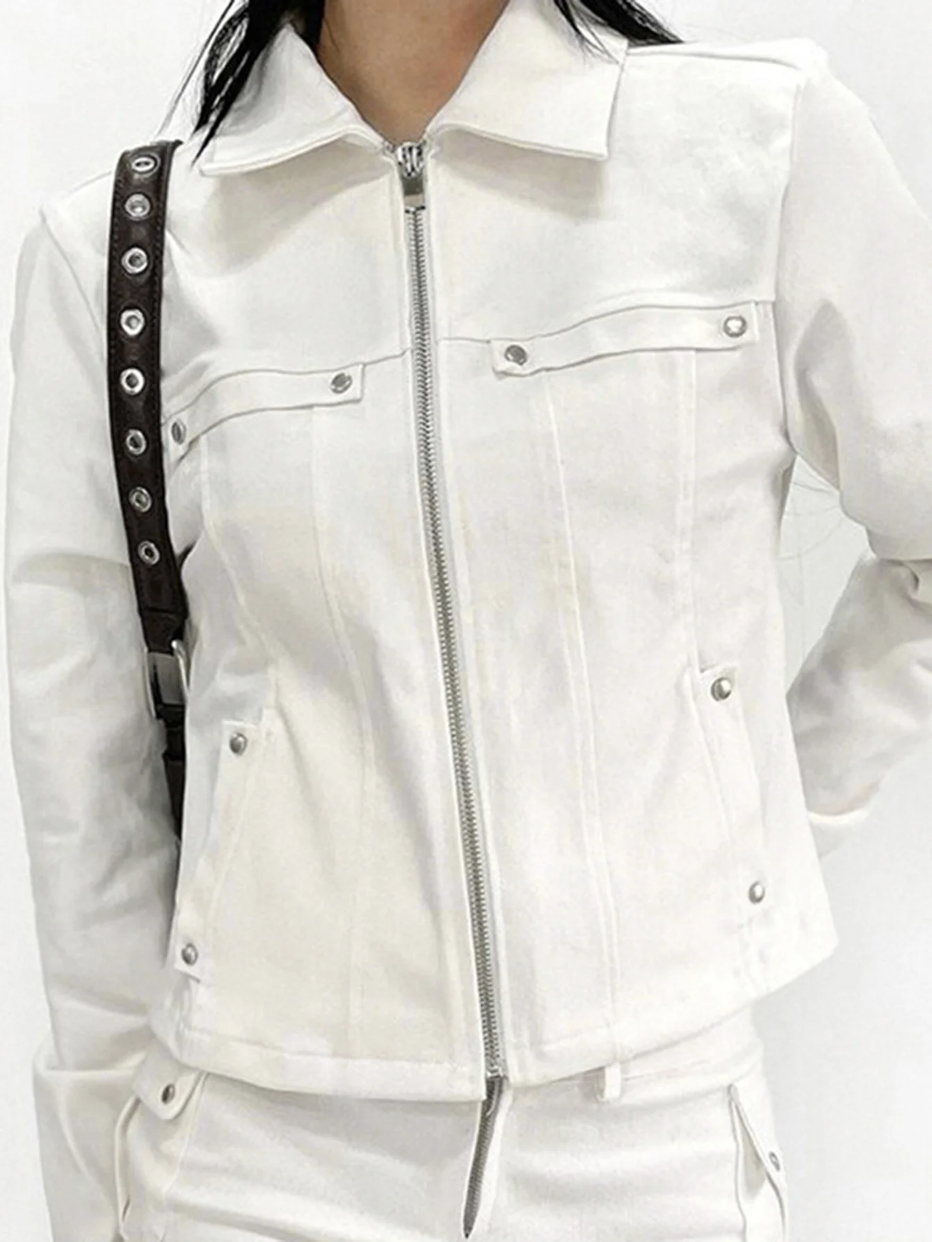 

Women's Lightweight Zipper Jacket Autumn Comfortable Plain Long Sleeve Shirt Collar Streetwear Outdoor