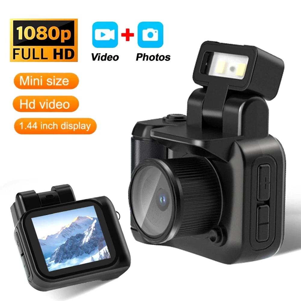 Mini Camera with Screen HD1080p Retro Ultra Compact with Flash Lamp and Battery Dock Digital Camera PocketCamVideo RecorderY4000