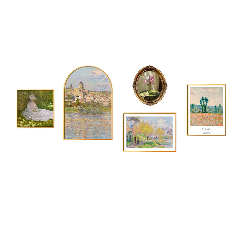 

French style, cream style, living room, decorative painting, high sense, background wall