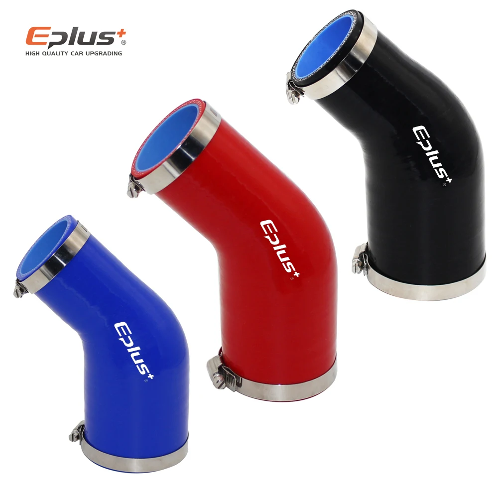 EPLUS خرطوم السيليكون 45 درجة موصل المخفض محول الأنابيب أزرق أسود أحمر مقاومة درجات الحرارة العالية هلام السيليكا العالمي