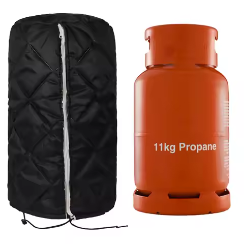 Caravan Insulated Thermal Cover For 11KG&amp;13KG Gas Propane Bottle For Camper Winter Outdoor Camping Barbecue Industrial Garden