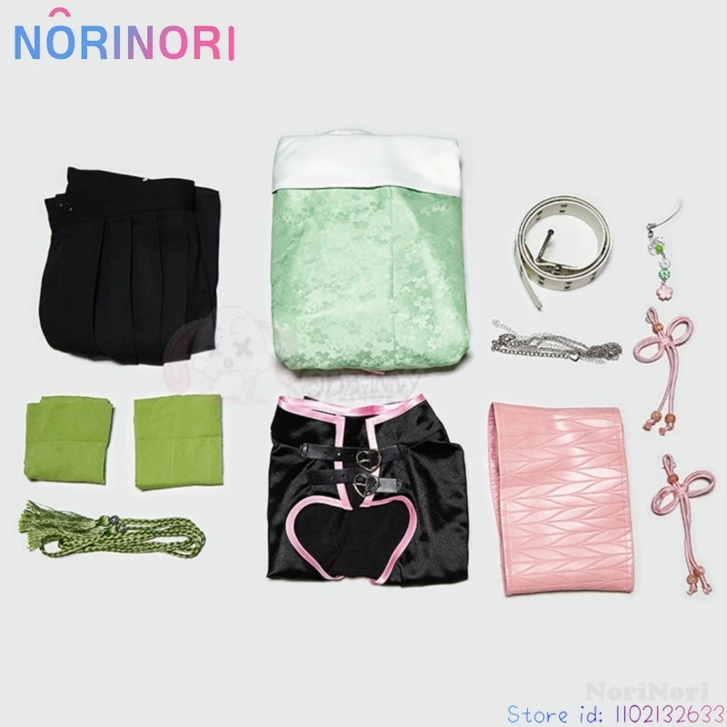 Pink Mitsuri Fanmade Cosplay Costumes Full Set Costume Game Anime Outfit Restores Love Pillars Sweet Look Exquisite KanrFabric B view 5