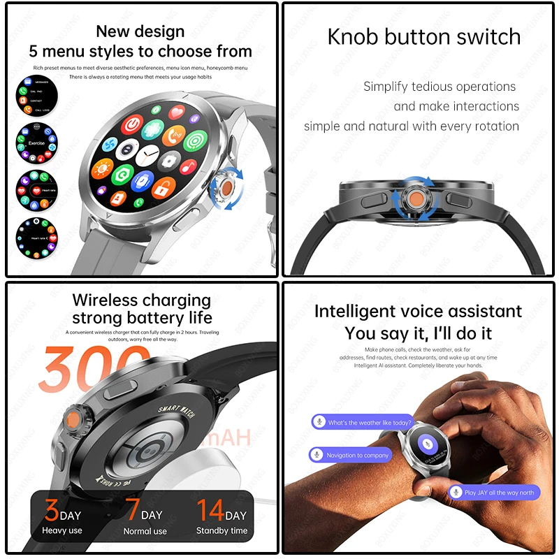 2025 جديد لشاومي S4 الترا ساعة ذكية الرجال AMOLED الرياضة في الهواء الطلق NFC لتحديد المواقع المسار معدل ضربات القلب مقاوم للماء بلوتوث دعوة Smartwatch