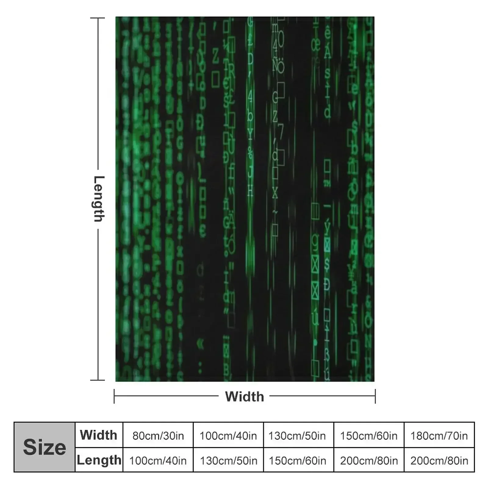 Stuck in the Matrix - Matrix code pattern Throw Blanket couch cozy soft plush fuzzy picnic outdoor blanket