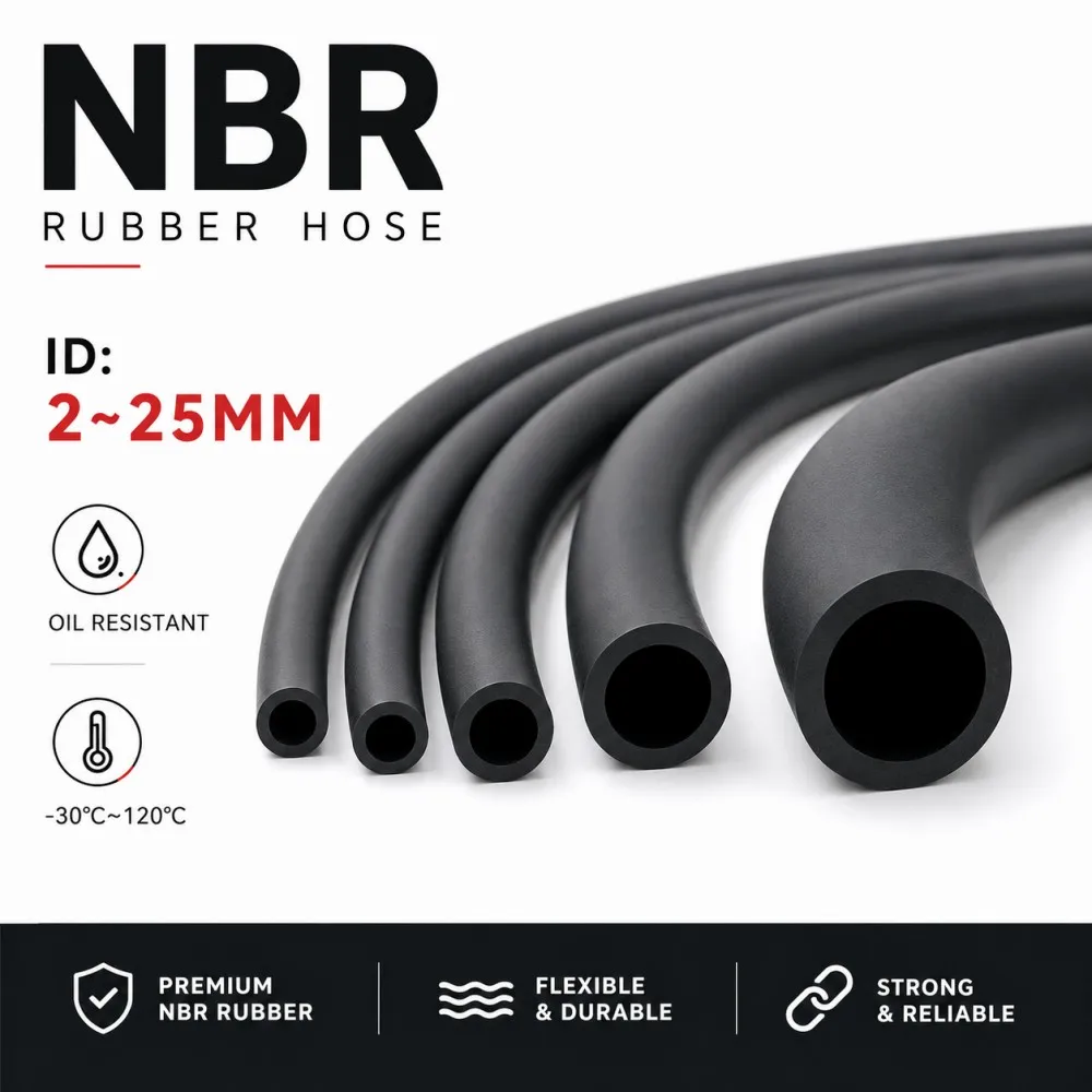 Black Fuel Line Hose NBR  2-25mm Fuel Line Nitrile Rubber Hose Diesel Petrol Water Tube Engine Pipe For Car/Motorcycle