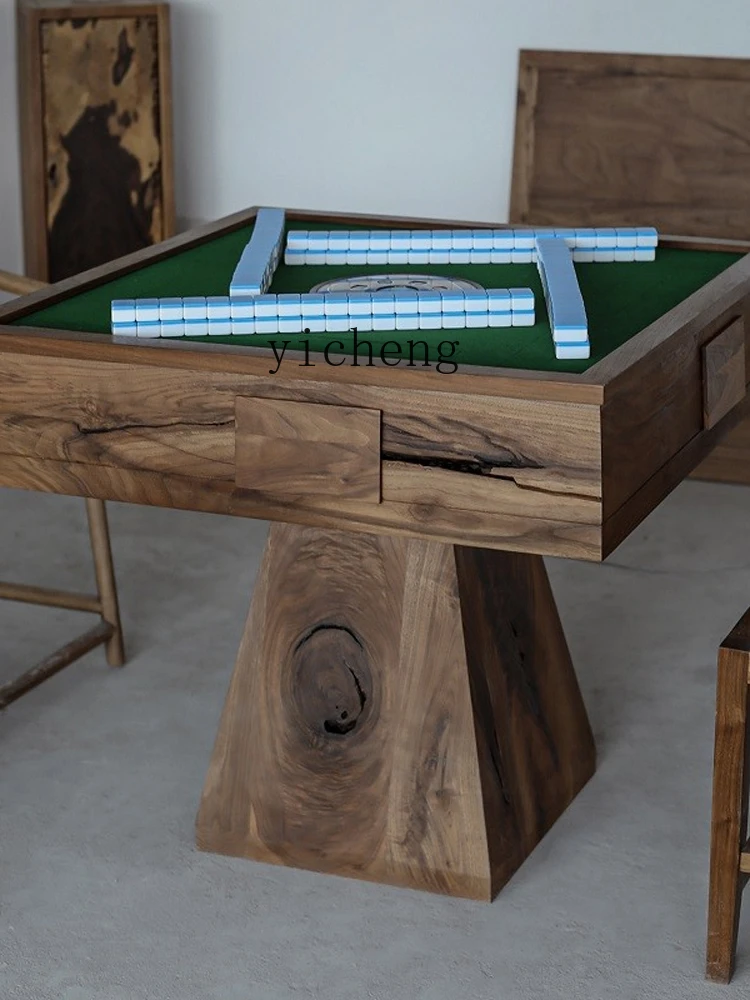 YY Mahjong Table Modern Chinese Automatic Mahjong Machine Creative Design Solid Wood