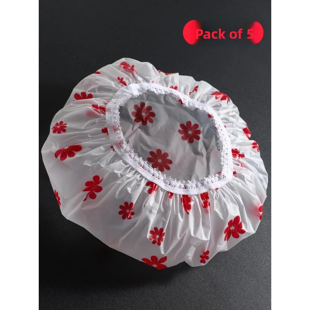 

Double Layer Thiened Waterproof ower Cap Kitchen Oil Proof Hair Cover for Women Ladies Bath Cap Girls ower Hat