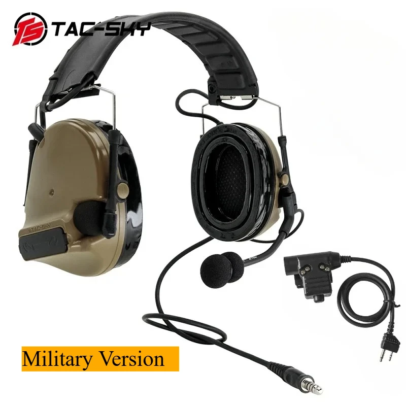 

TS TAC-SKY Military COMTA III Tactical Headset Pickup Noise Cancelling Hearing Protection Headphone and Tactical ptt for Midland