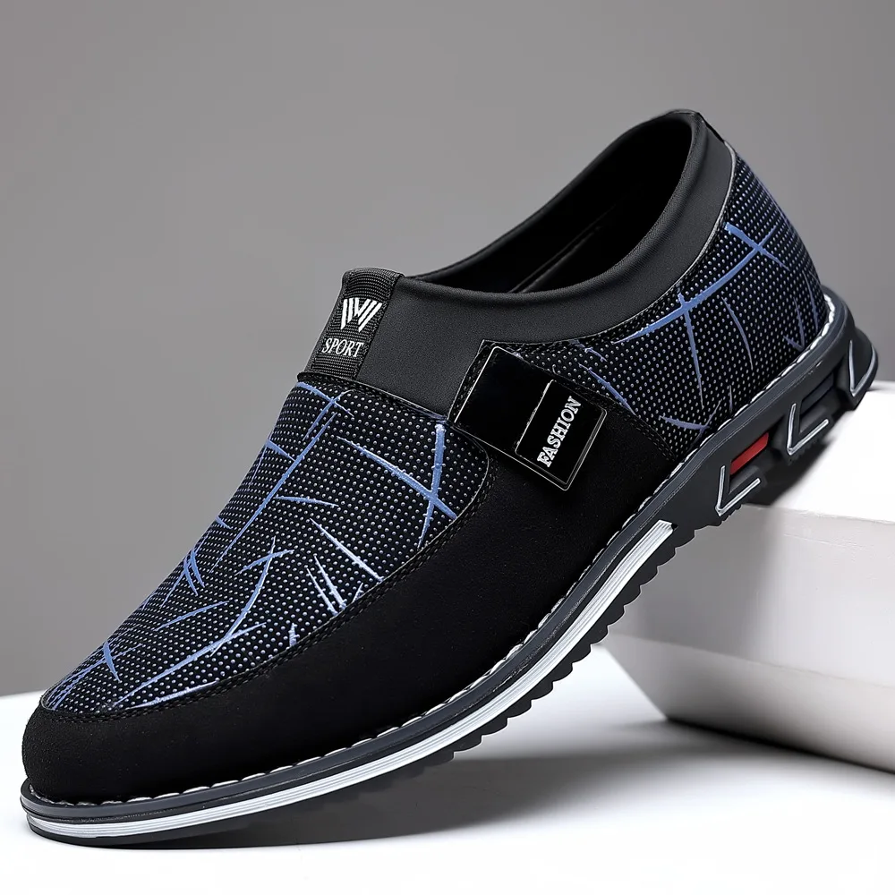

High Quality Big Size Casual Shoes Men Fashion Business Men Casual Shoes Hot Sale Spring Breathable Casual Men Shoes Black