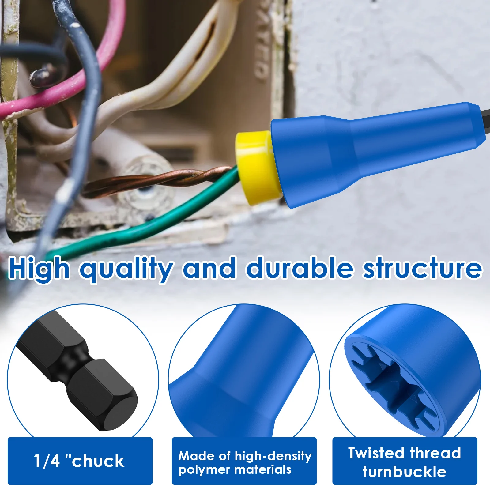 4PCS Cable Twisting Tool Electric Electric Drill Driver Quick Wire Swivel Winding Connector Wire Stripping Cable Peeler Tool