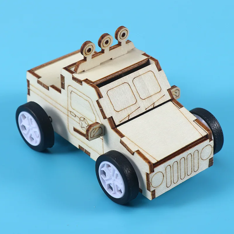 طلاب المدارس الابتدائية الإبداعية DIY التكنولوجيا إنتاج صغير الجمود مبدأ عربة تجربة علمية نموذج التجميع