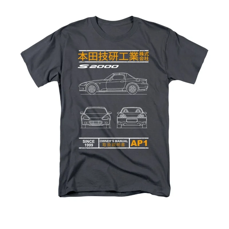 

Мужские и женские футболки Honda, летняя новинка Blueprint of The S2000 Racing Motorcycle Riding Off-road Enthusiasts с короткими рукавами