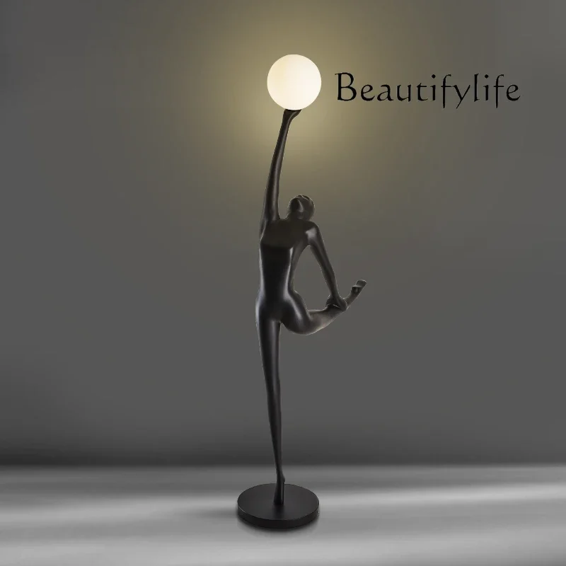 

art hotel lobby office ballet ornament living room decoration Nordic light luxury floor ins style living room sofa lamp