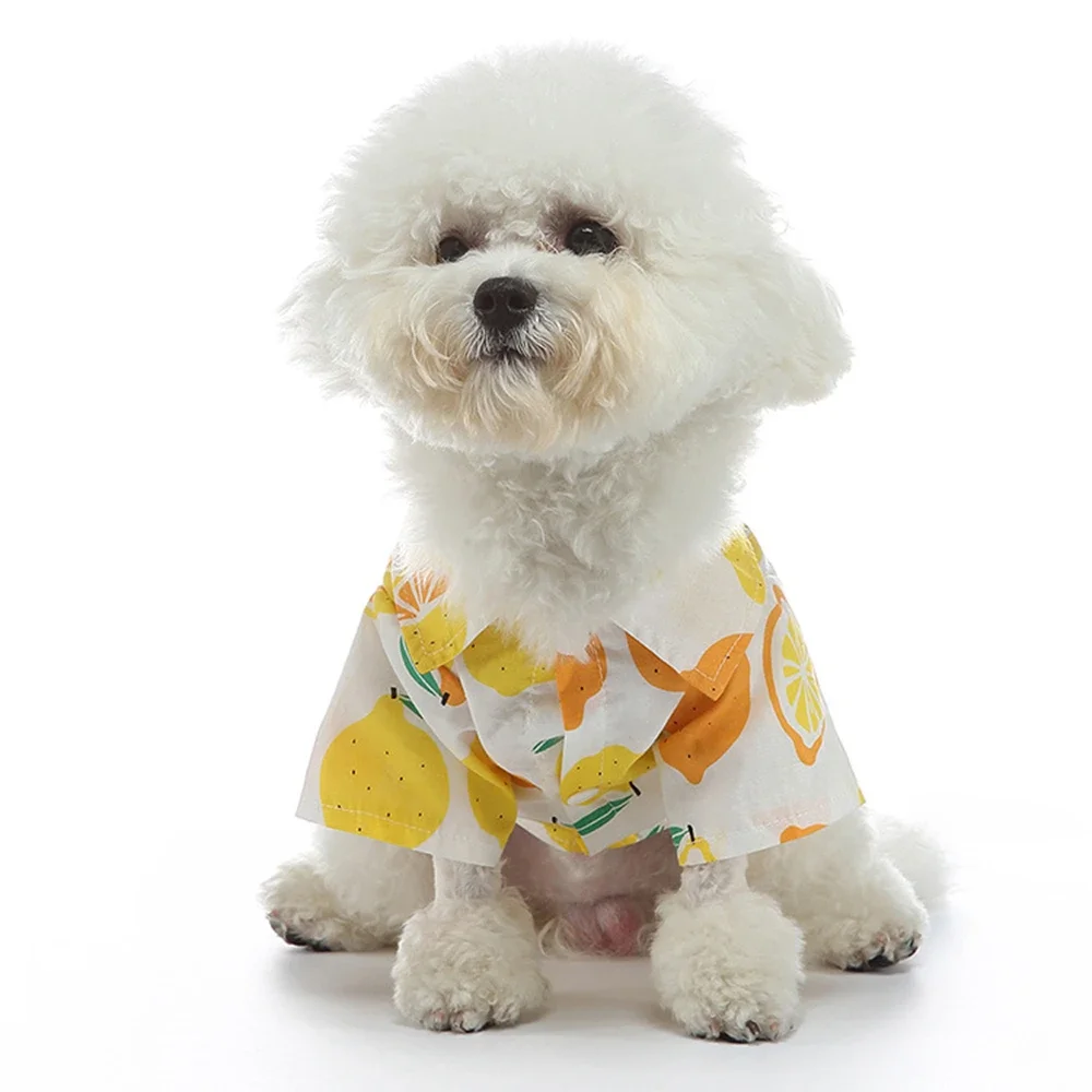 Fruit Printed Dog Shirts Pet Clothes for Dog T-shirt Thin Coat Jacket Puppy Cat Clothing for Small Dogs Poodle Schnauzer Outfits