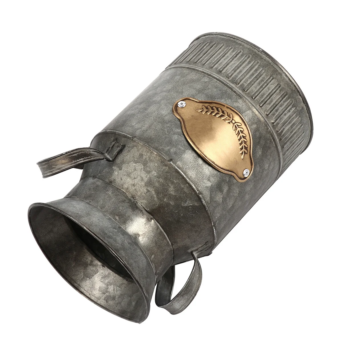 

Retro Iron Flower Pot Succulent Planter Style Indoor Outdoor Plant Container for Home Office Garden Decoration