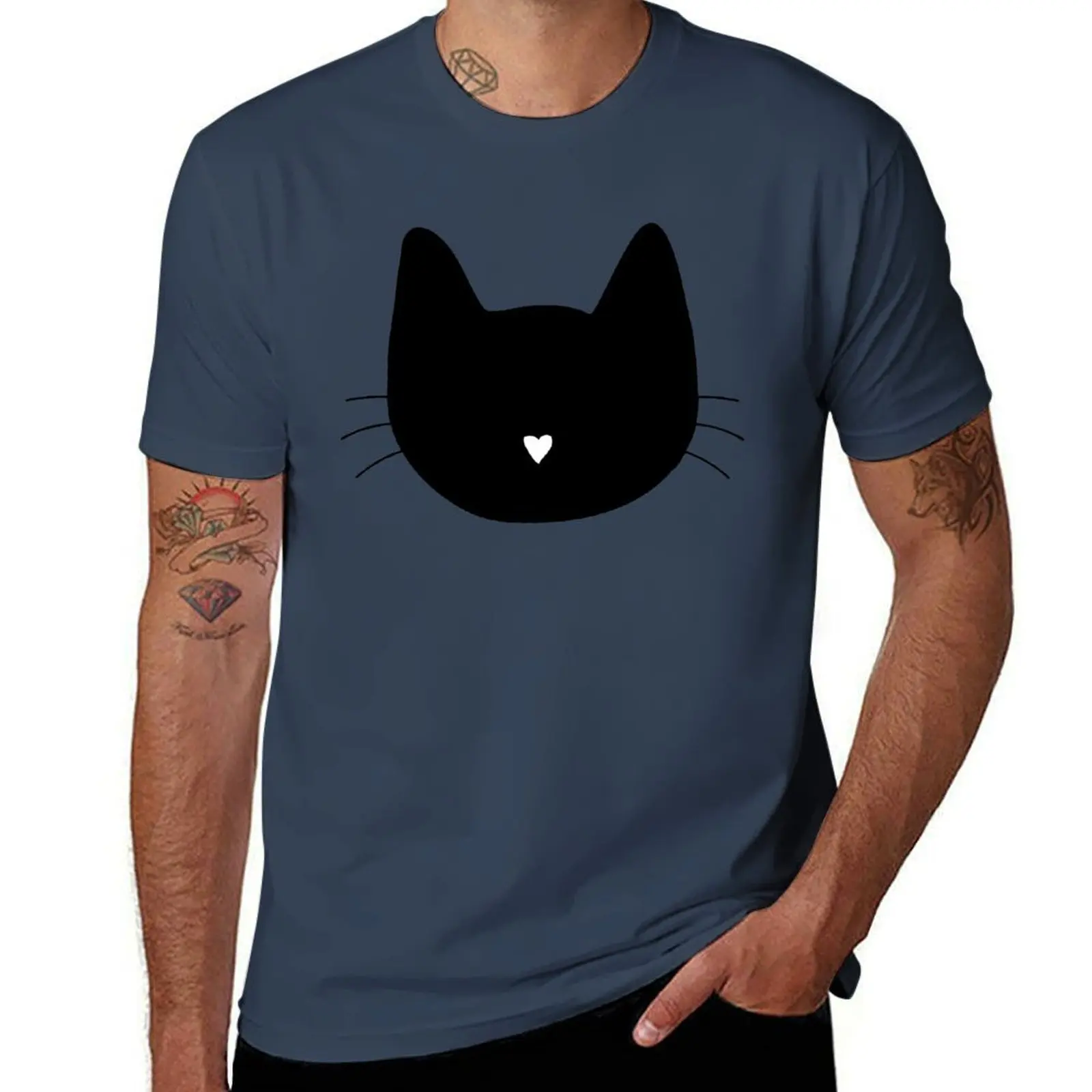 

Cat Heart Nose T-Shirt man t shirts for men casual t shirt custom print T-Shirt
