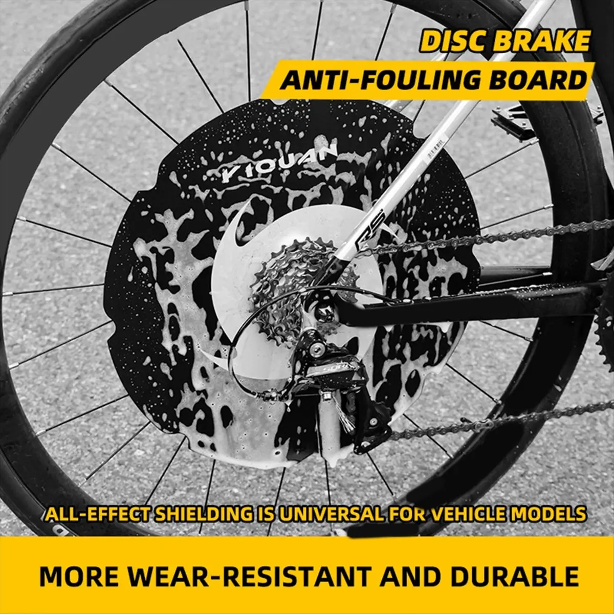 ABME YIQUAN المضادة للحشف دراجة غسل مكبح قرصي تنظيف غطاء للحماية خفيفة غسل القرص الحرس الدراجة الملحقات