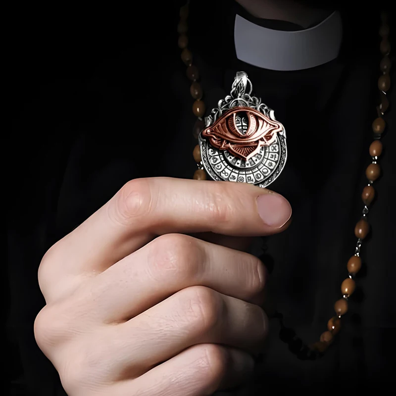 قلادة رؤية التارو - قلادة عين للجميع رؤية، قلادة رمز بطاقة التارو، مجوهرات العرافة الغامضة، التوجيه الروحي