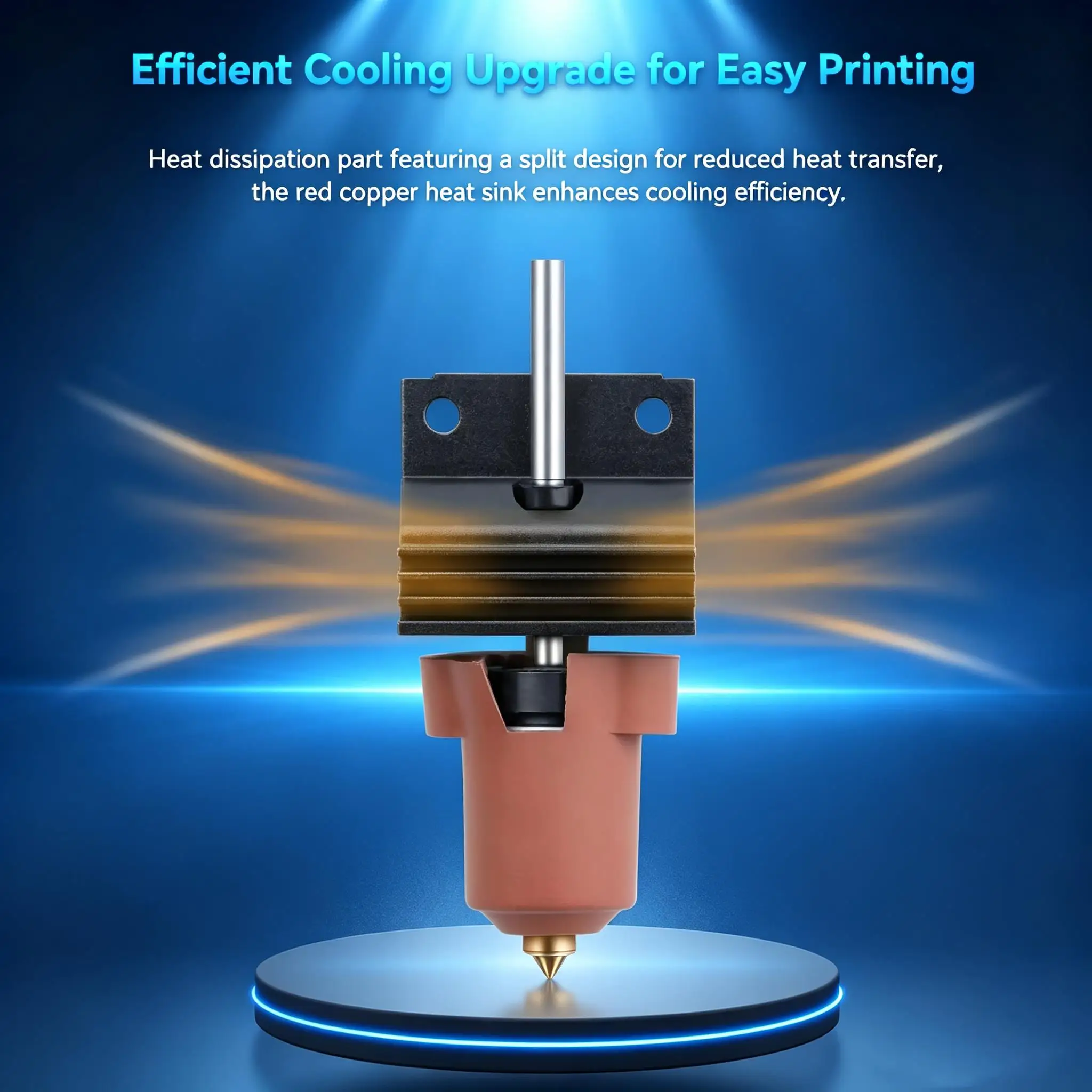 Heatsink For Creality K1/K1C/K1 MAX All-Metal Heat Sink Hotend Radiator For All-in-one Copper Titanium Nozzle Heating Head Kit