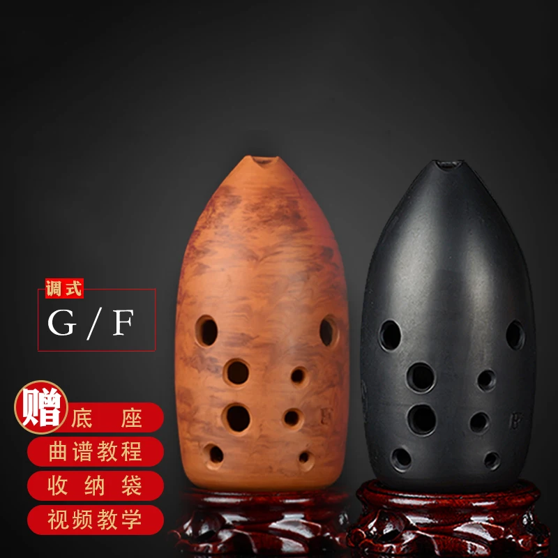 8 Holes 10 Holes Xun Ocarina Flute Music Instrument Good Sound Ancient Instrument For Children Beginner Gift Hand Fired Ceramic