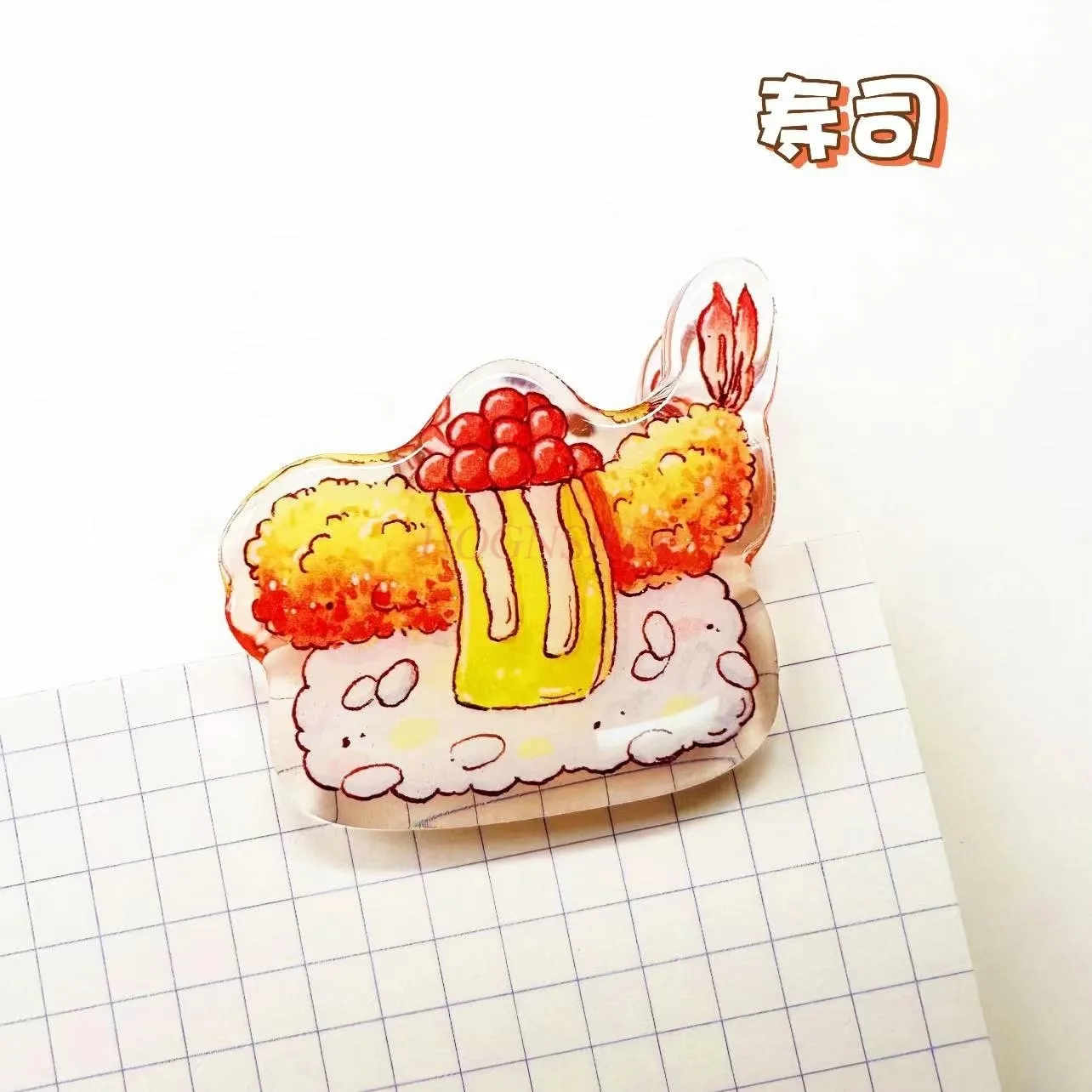 

Sticky, fish hand tent, dropper clip, pen, light color watercolor, acrylic bookmark, receipt clip, diary clip