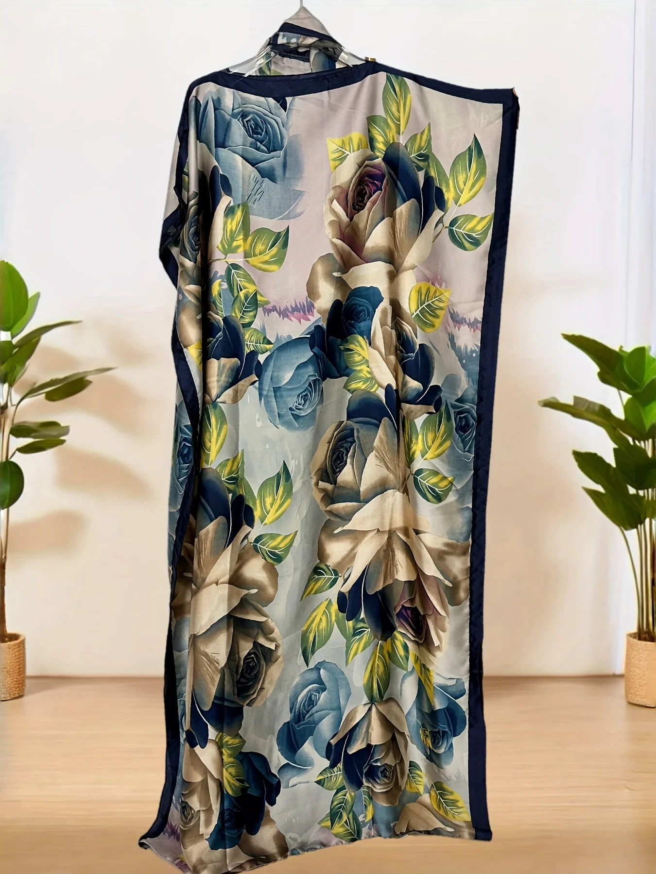 Robe de plage à imprimé floral Robe longue décontractée d'été pour femme Robe de soirée