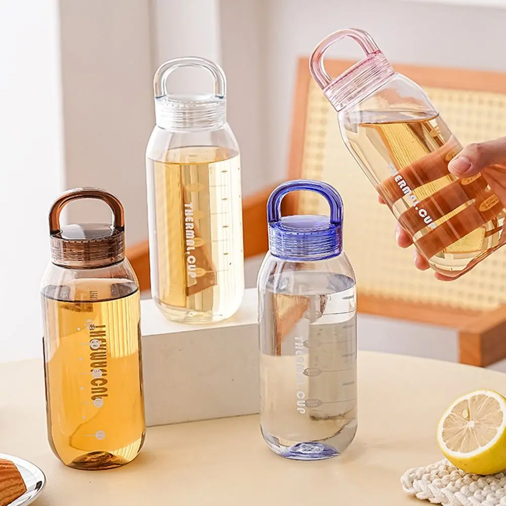Fashion 500ml Water Bottle Transparent Large Capacity Water Cup Leakproof Water Bottle Accessories Outdoor Adults Girls Students