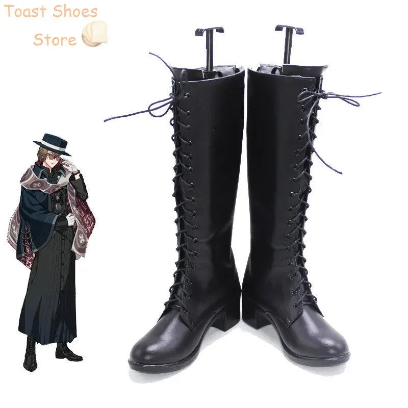 

Faust Cosplay Shoes Game Mahoutsukai No Yakusoku Cosplay Prop PU Leather Shoes Halloween Carnival Boots Costume Prop